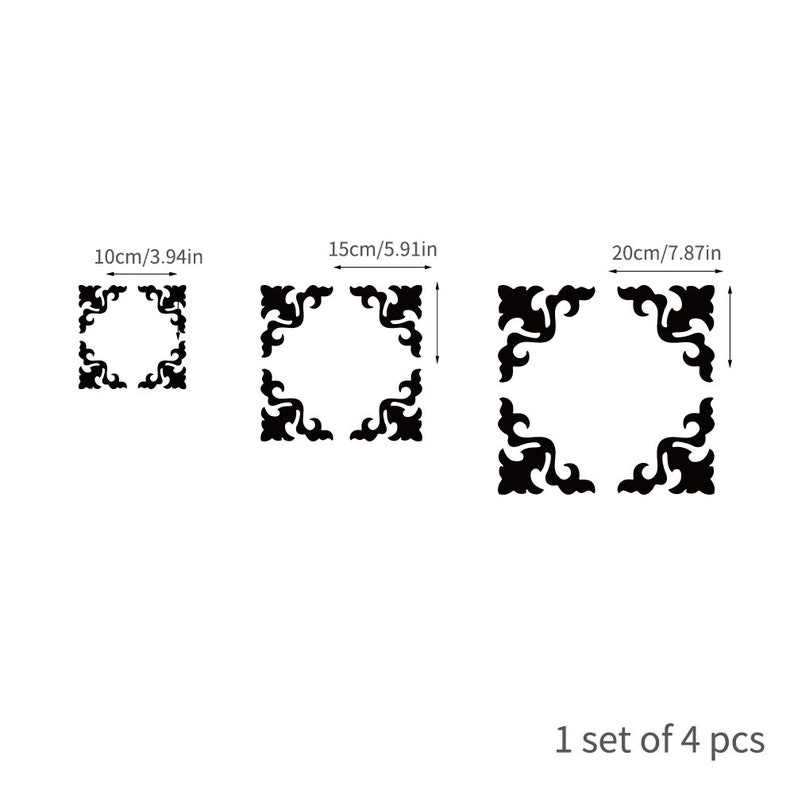 Furniture & Wall Mirror Decor Corner Filigree Non Glass Etsy