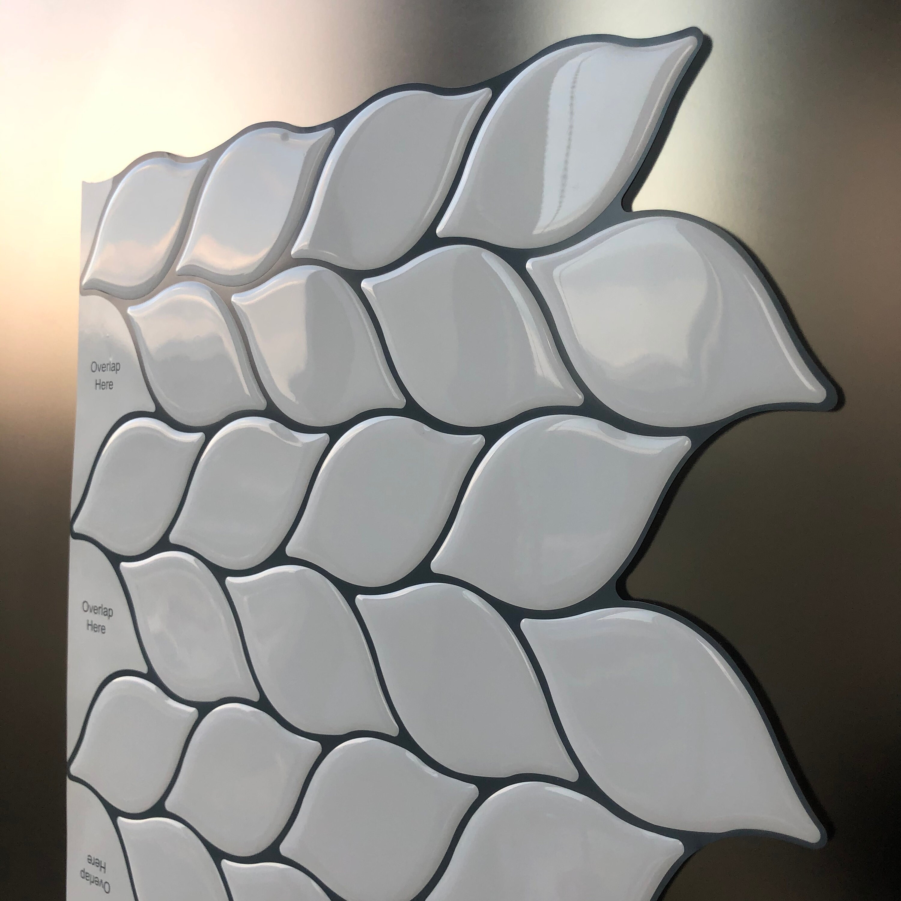 white backsplash sticker