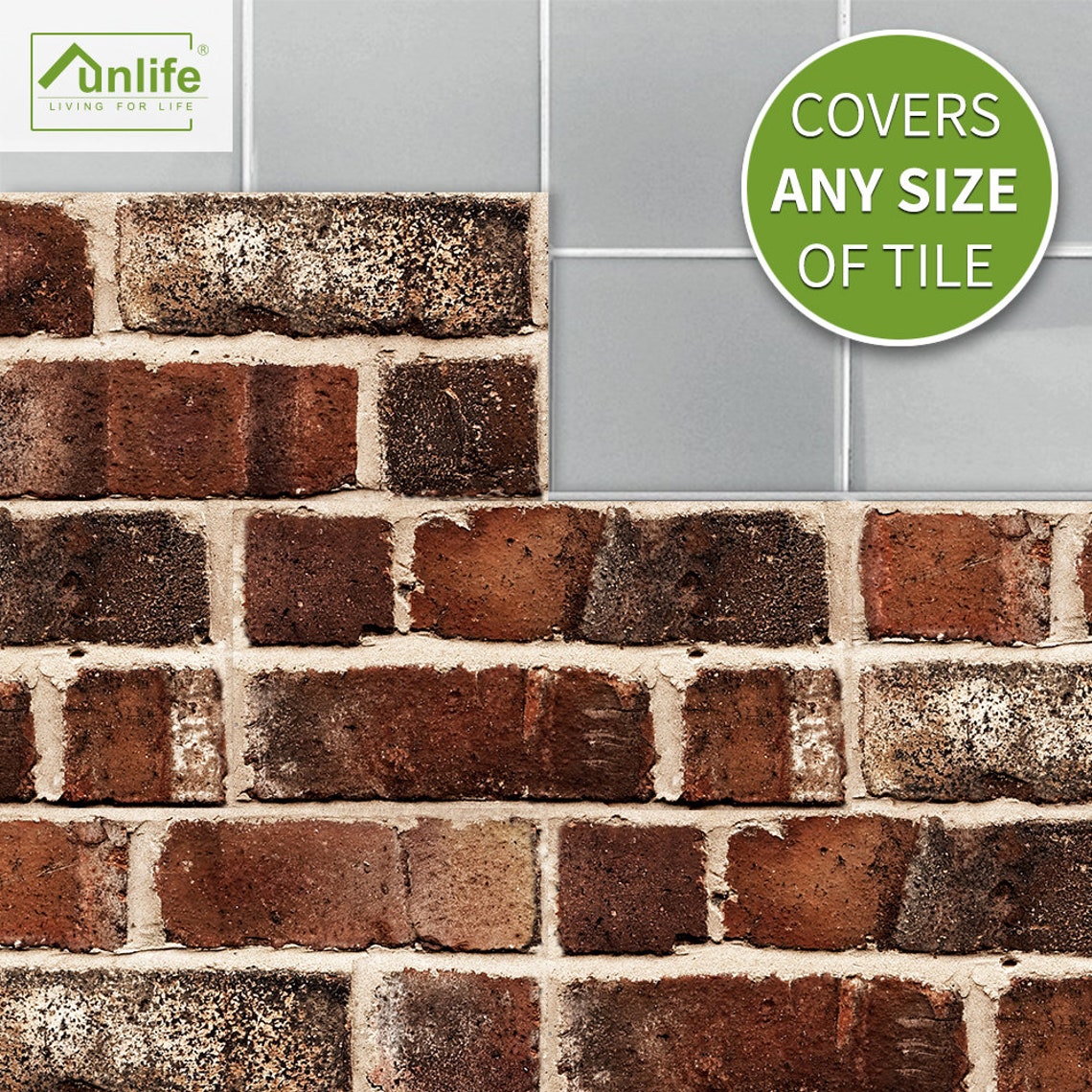 peel and stick brick tile backsplash
