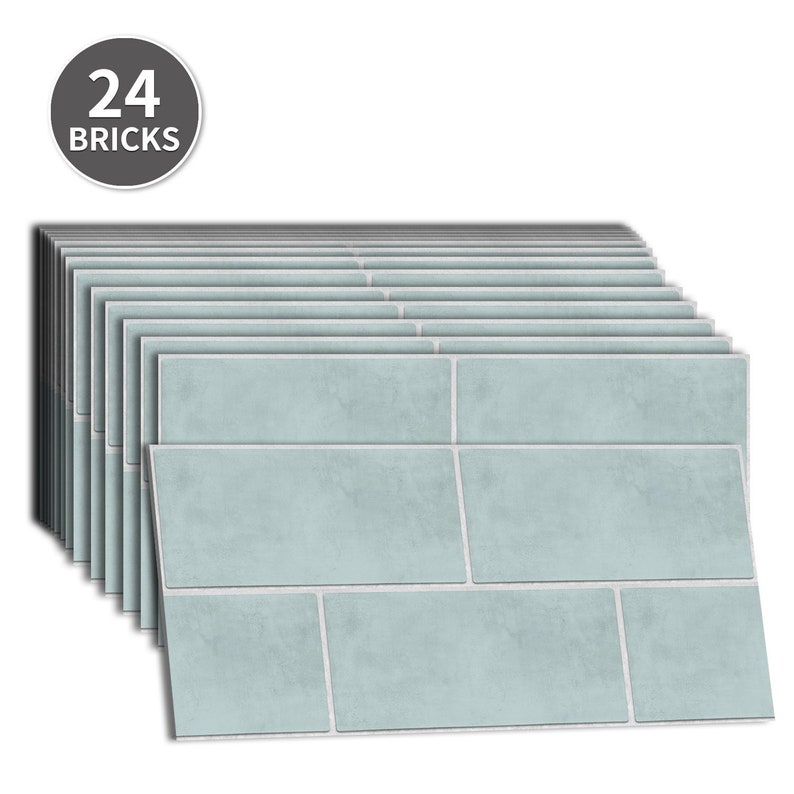 Seafoam Green Subway Backsplash Tiles Peel and Stick Concrete Etsy