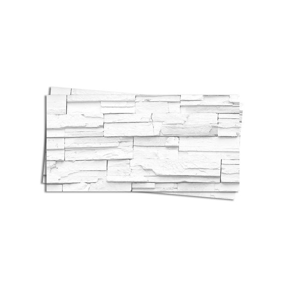 fax delen Oh Peel and Stick Faux 3d Brick Backsplash Tile Decals White - Etsy
