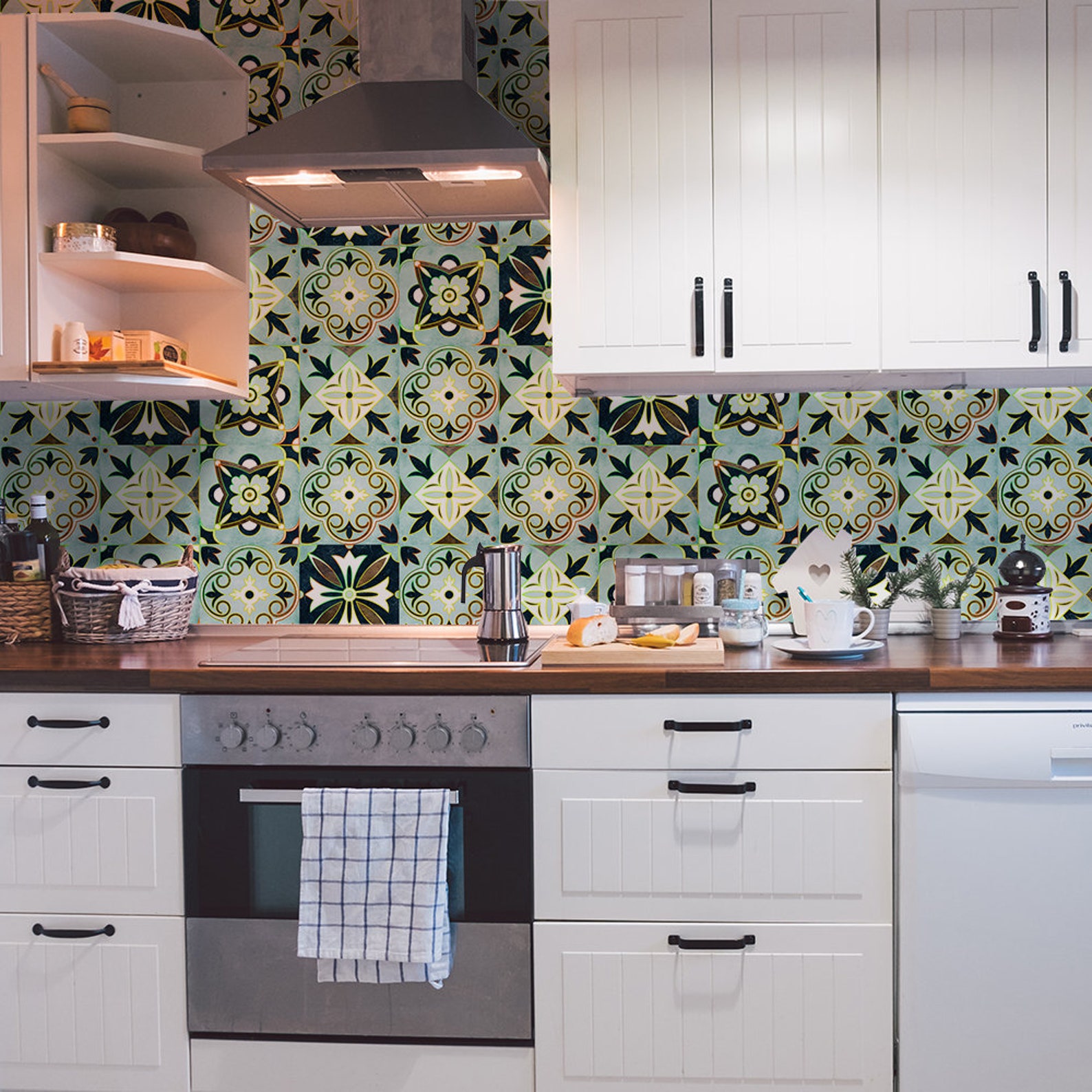 moroccan tile backsplash peel and stick