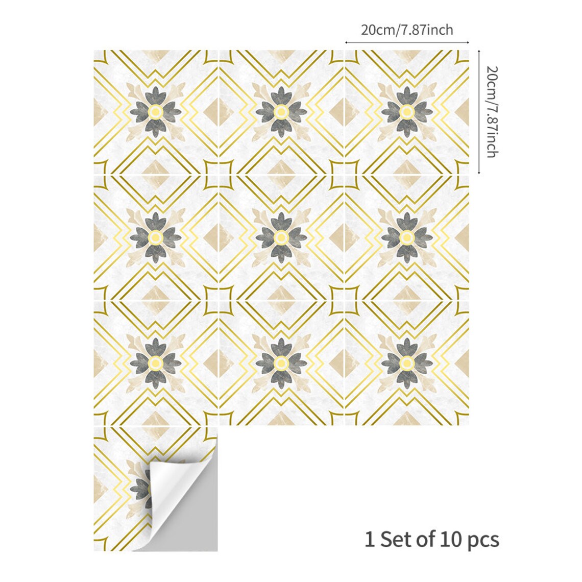 Calcomanías de azulejos de pelar y palillo trasero | Etsy