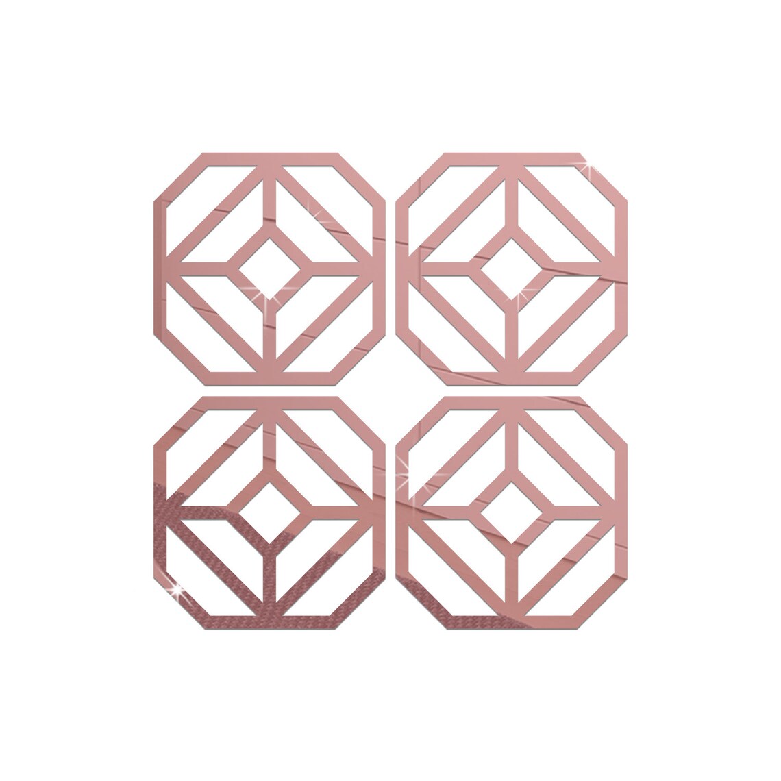 Furniture & Wall Mirror Stickers Geometric Diamond Pattern Etsy