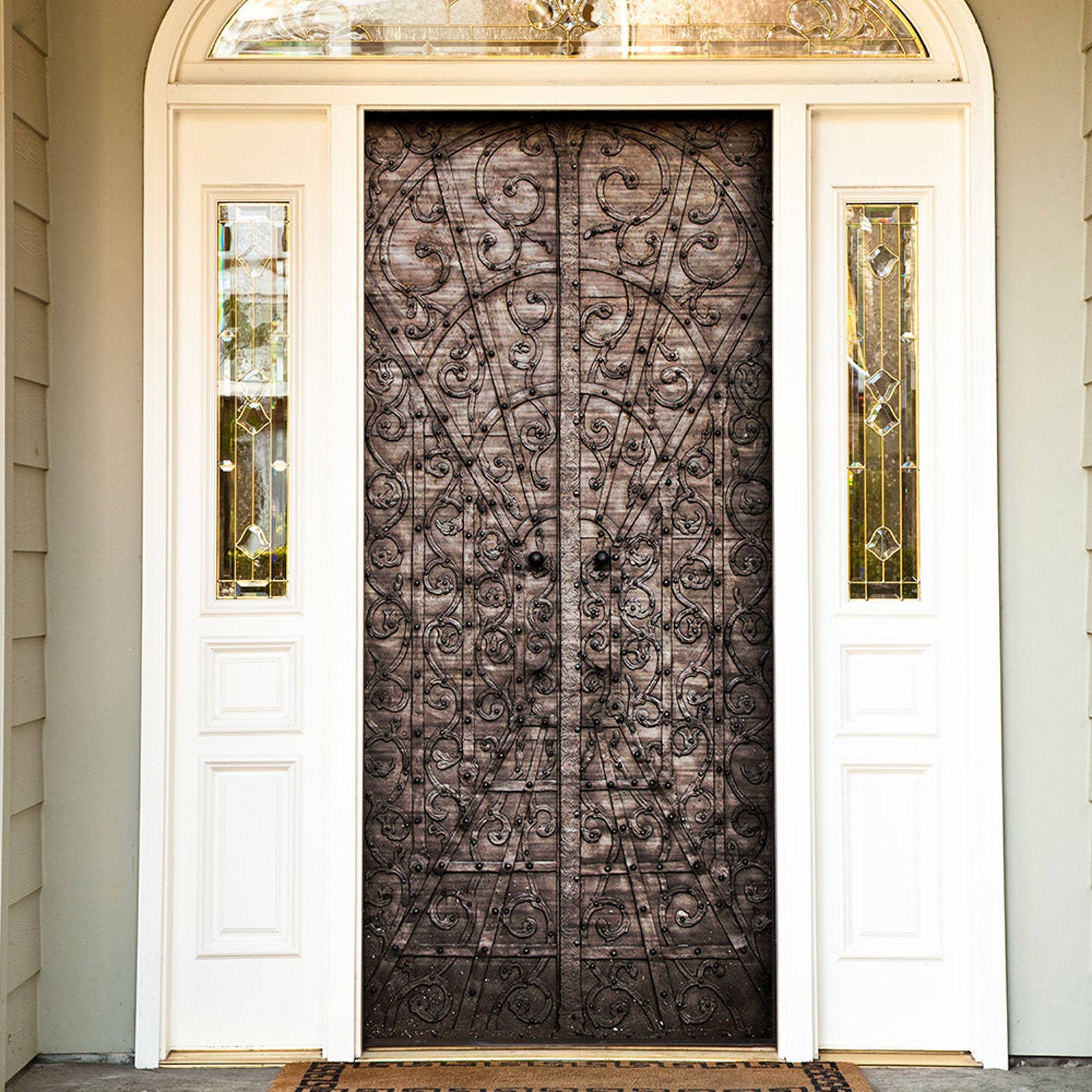 Peel and Stick Door Mural Metal Door Wrap Vinyl Door | Etsy