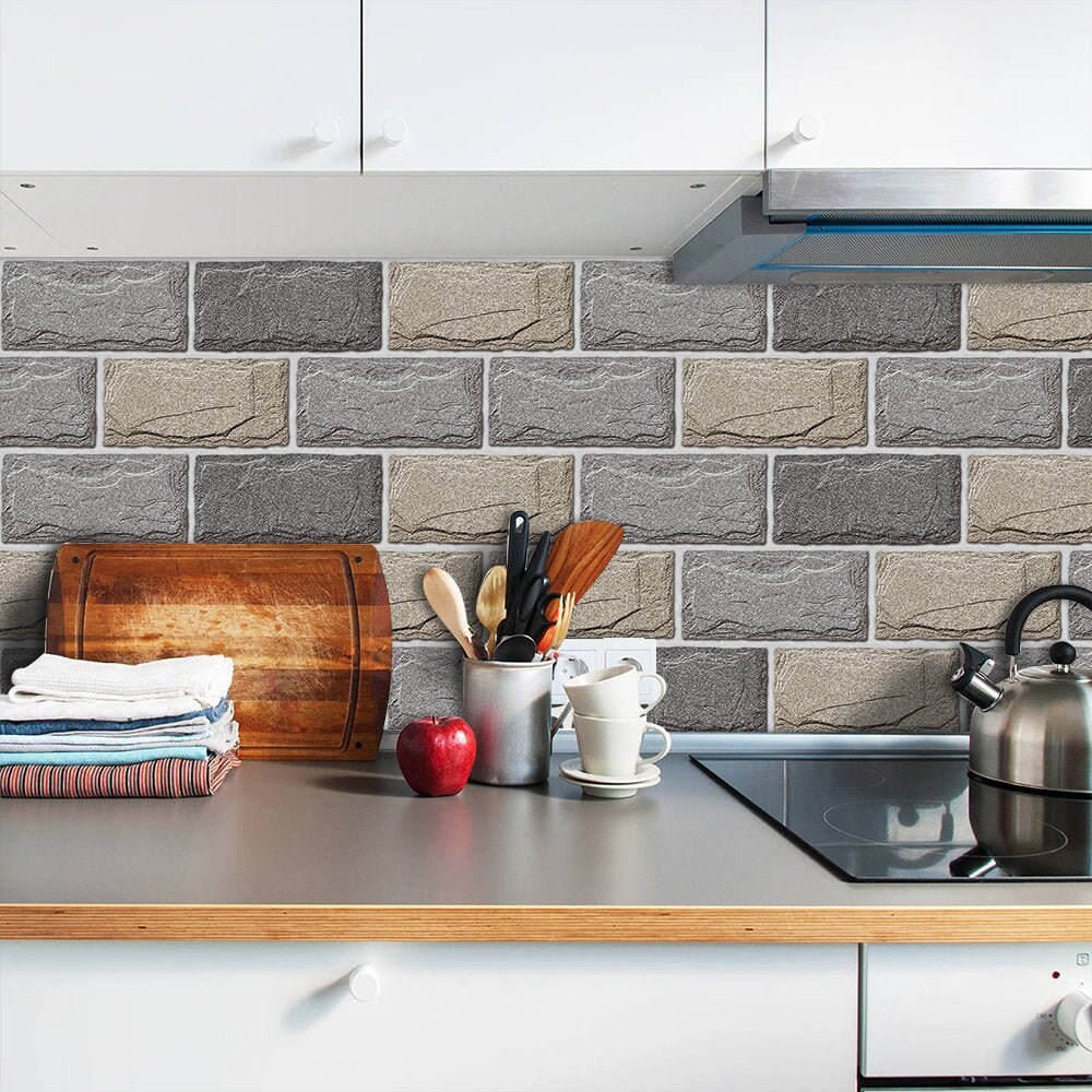 Wall Décor Home Décor Fireplace RV Bathroom 70s Vintage Rustic Red Wall