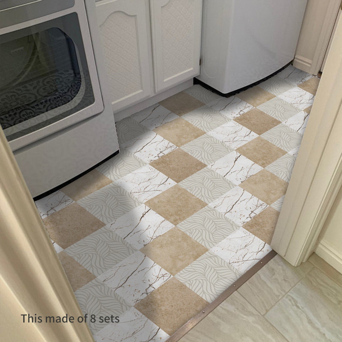 Peel and stick Floor Tile Sticker Geometric Bathroom Flooring Etsy