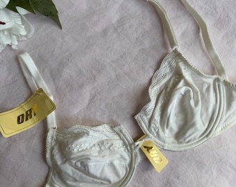 Vintage cotton bra deadstock - ORY 531 - 85B - made in Spain - minimal lingerie