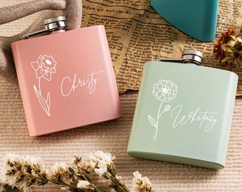 Personalized Women's Flask | Custom Women's Flask | Laser Engraved Flask | Engraved Women's Flask | Bridal Party Gifts | Bridesmaid Gifts