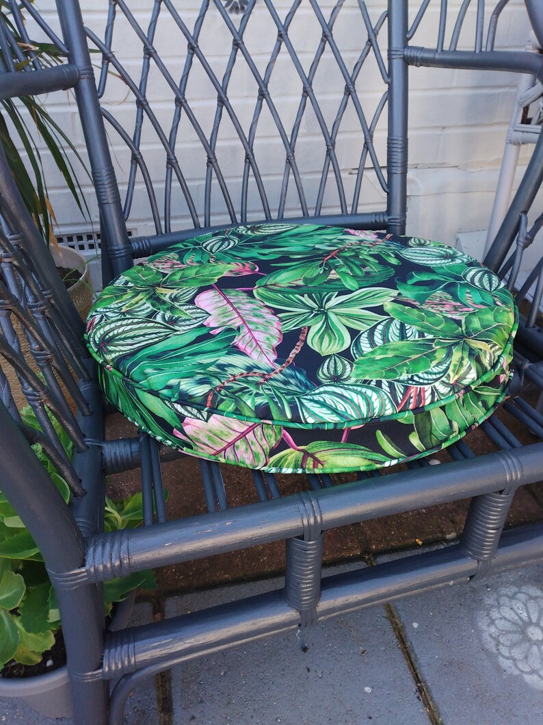 Custome made to measure round seat cushions garden waterproof Etsy