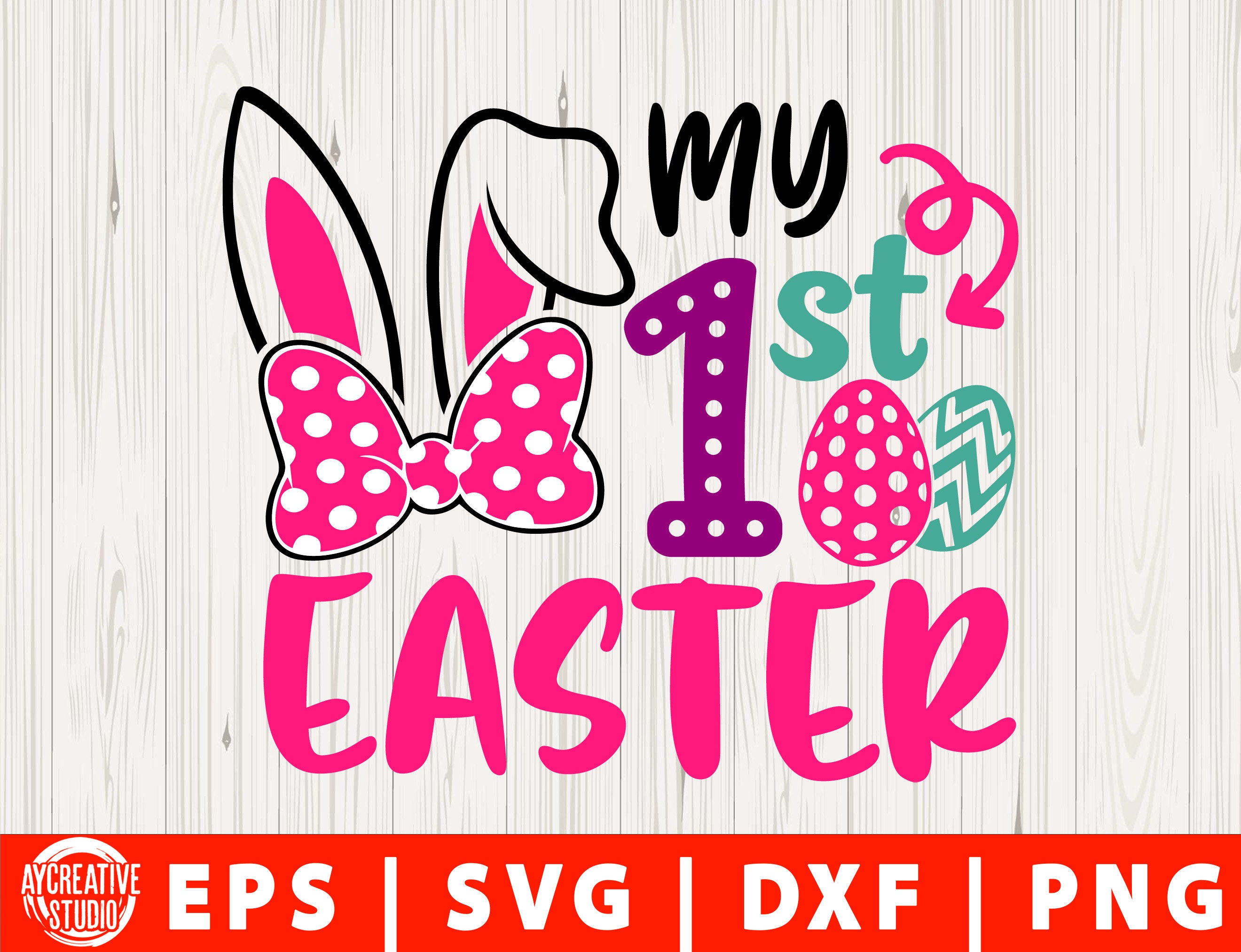 My 1st Easter Svg My First Easter Svg Png dxf Baby Girl Easter | Etsy