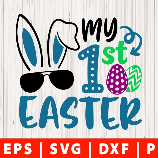 My 1st Easter Svg My First Easter Svg Png dxf Baby Girl Easter Svg Bunny with Bow Svg Bunny Face Funny Kids Cut File Cricut silhouette Cameo