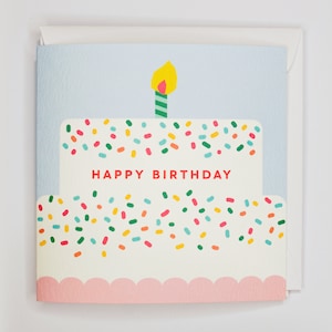 Joyeux anniversaire (gâteau) Carte pliée | Carte