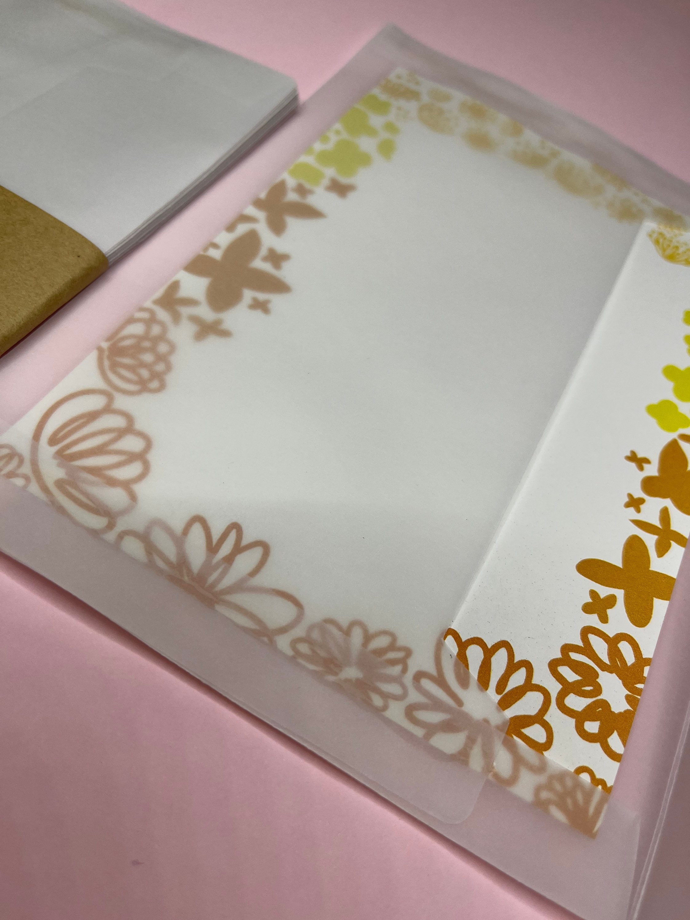 Tracing Paper Envelopes Set 10pc Transparent Envelope Etsy