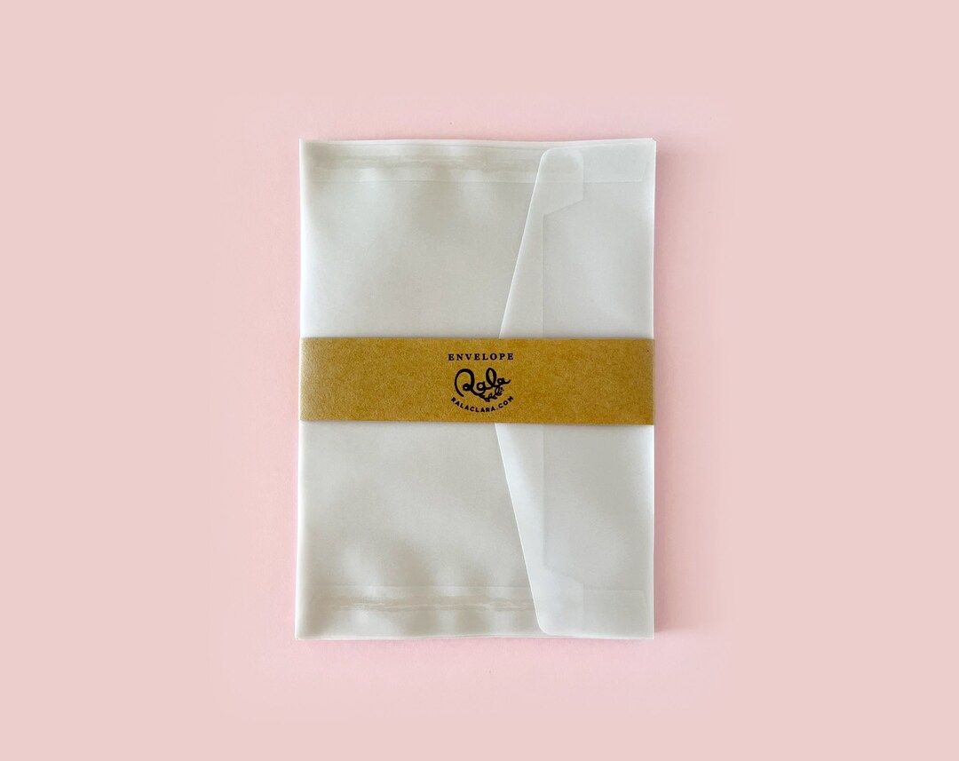 Tracing Paper Envelopes Set 10pc Transparent Envelope Etsy