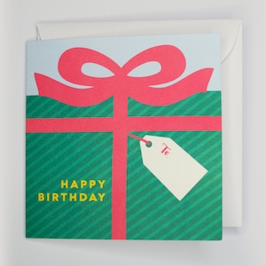 Happy Birthday (Gift Box) Folded Card | Greeting Card
