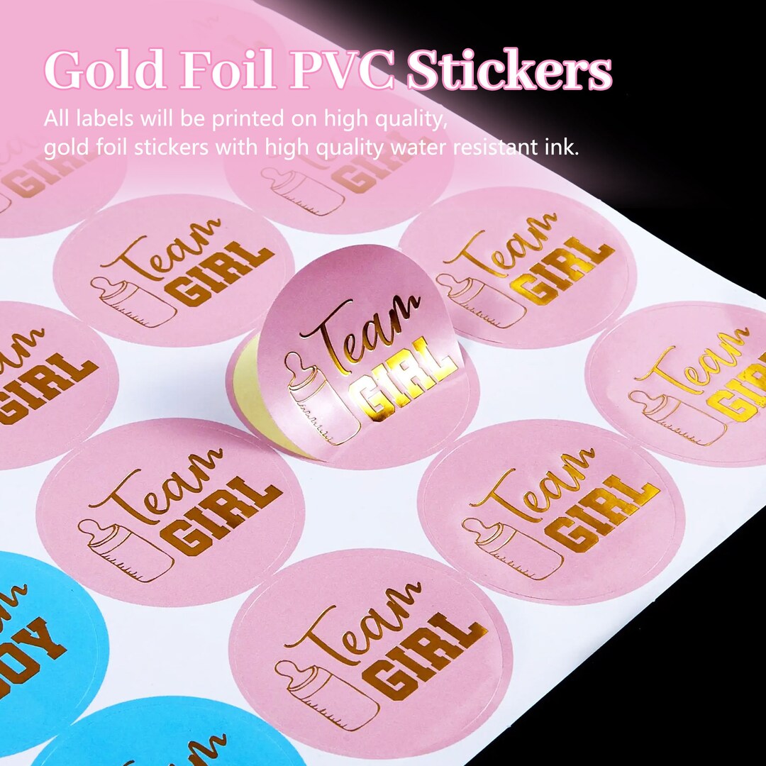 Custom Gold Foil Vinyl Labels, Personalized Waterproof Labels