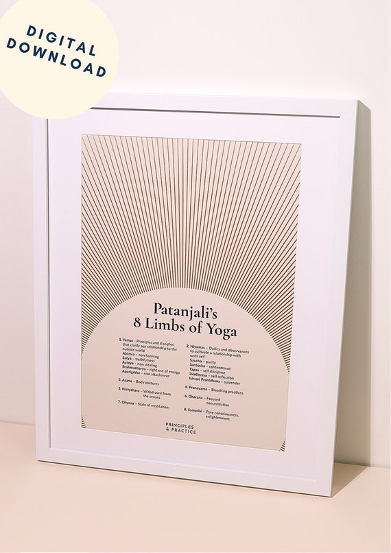 8 Limbs of Yoga Poster Digital Download Wall Art | Etsy