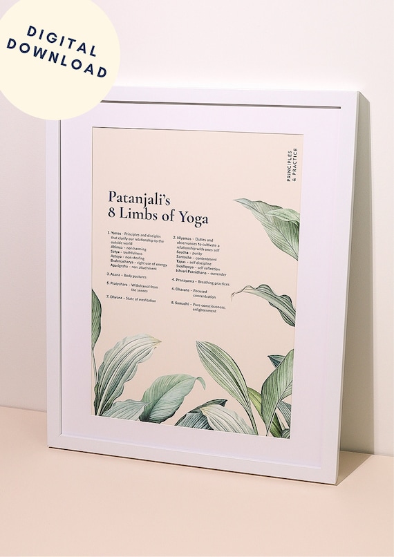 8 Limbs of Yoga Poster Digital Download Wall Art | Etsy