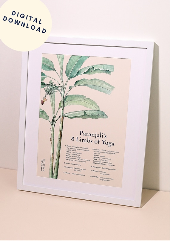 8 Limbs of Yoga Poster Digital Download Wall Art | Etsy