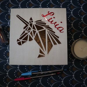 Boite licorne personnalisée