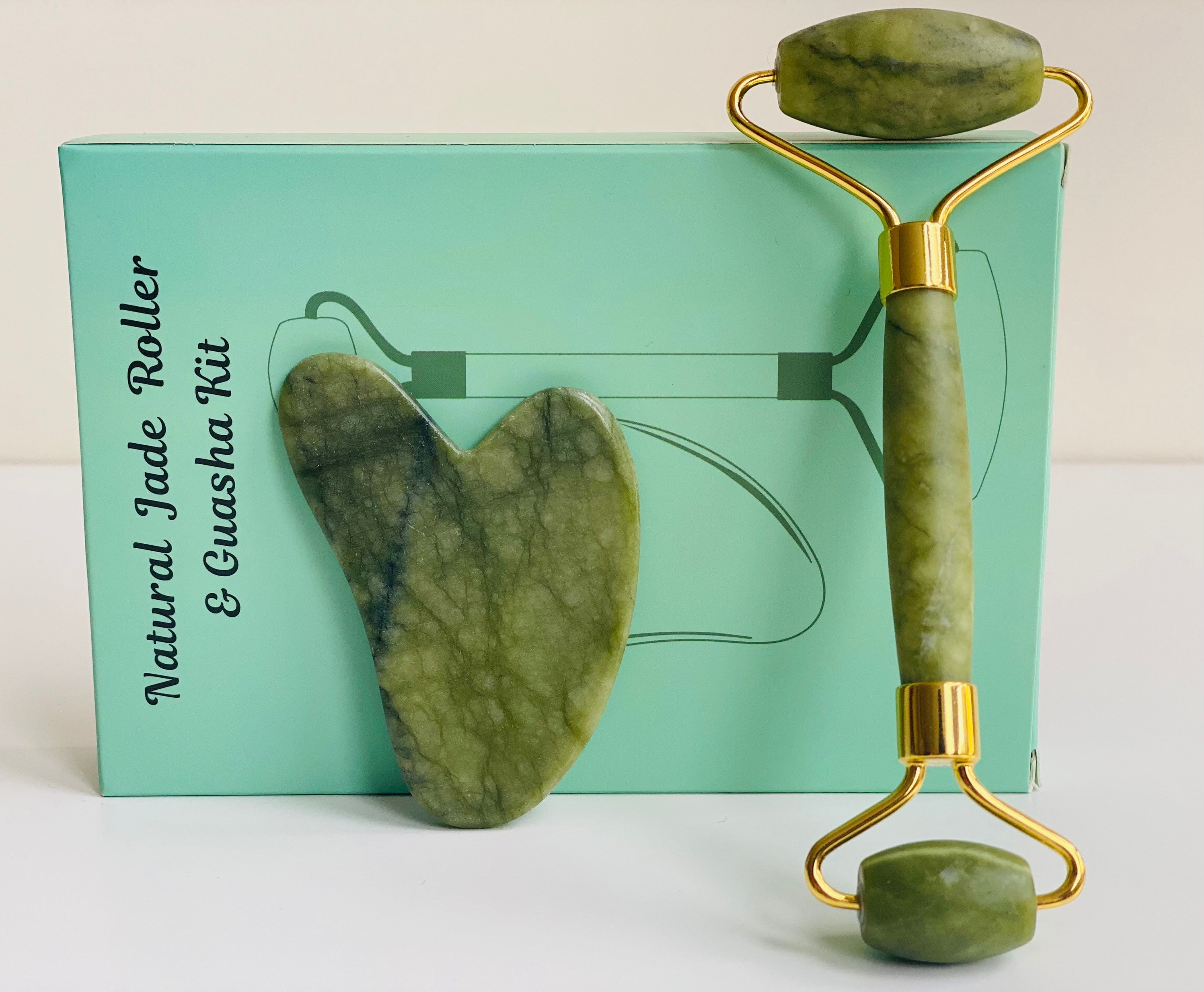 Jade Roller and Gua Sha Set for Anti ageing Facial Skin Roller Etsy
