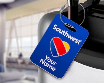 Southwest Personalised Luggage Tag - Airlines, Cabin Crew, Aeroplane, Livery, Retro, Aeroplane, Aviation