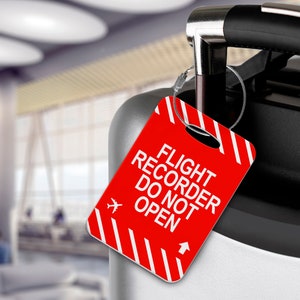 Etichetta per bagaglio del registratore di volo - Compagnia aerea, aeroporto, aereo, aereo, equipaggio di cabina, nave da crociera - Edizione limitata - Esclusiva!