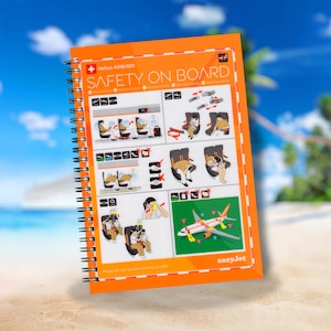 Cartão de segurança easyJet A319/A320 Notebook - Edição limitada - Exclusivo!