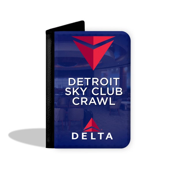 Delta Airlines Detroit Sky Club Crawl Passport Cover - Aviation - Limited Edition - Exclusive!