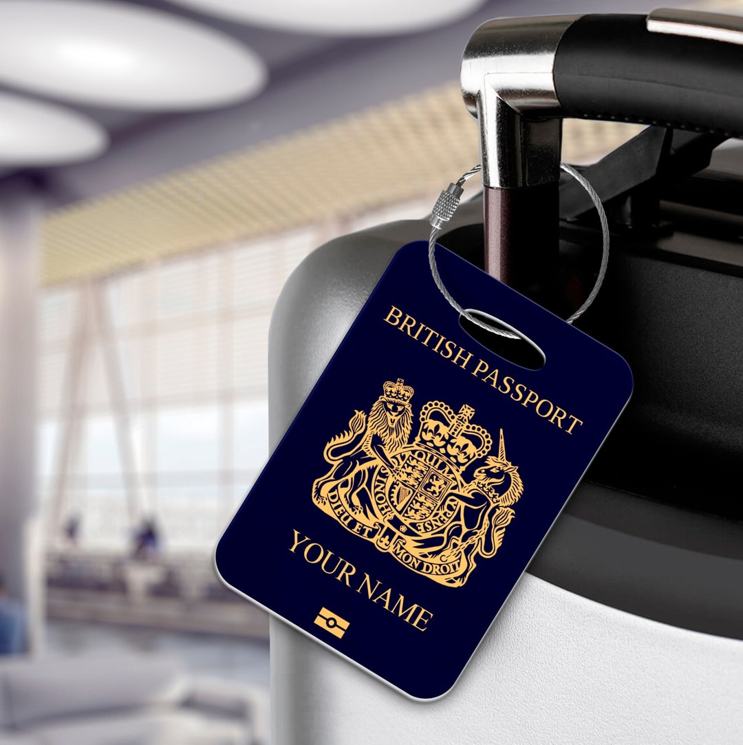 British Passport - Customisable - Luggage Tag - Airport, Airline ...