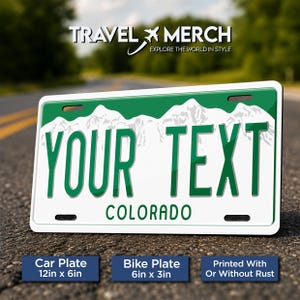 Colorado Personalised Souvenir USA Metal Plate – Vintage Style Sign – 12” x 6” – Handmade in the UK
