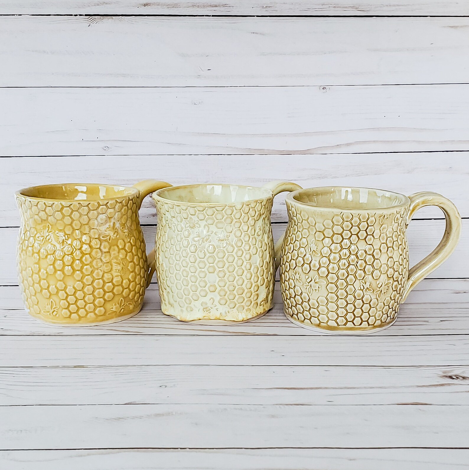 honeycomb beer mug