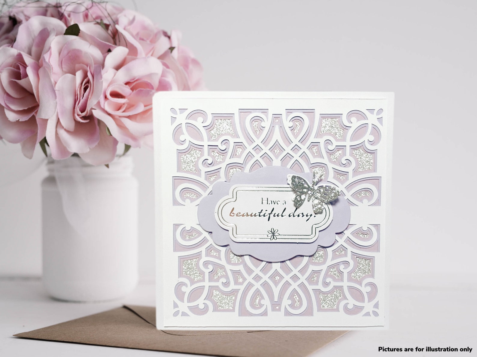 Handmade square greeting card with envelope Etsy