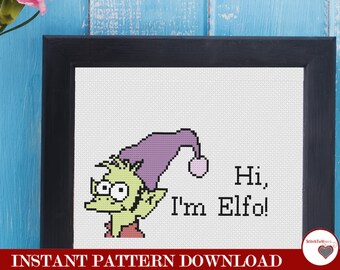 Disenchantment Elfo Cross Stitch Pattern: Animated TV Comedy (Digital PDF Download)