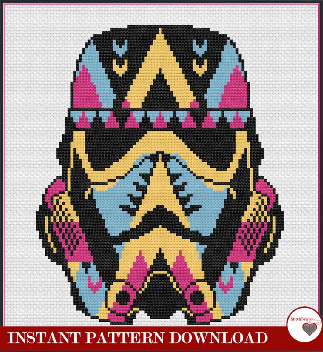 stormtrooper pdf pattern | crochethea Images High... Color Block Stormtrooper Cross Stitch Pattern: Nerdy Sci-fi Movie (PDF ...