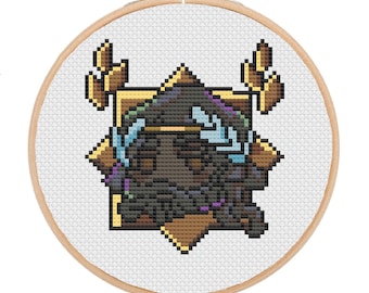 Patroclus Hades Chibi Trinket Icon SuperGiant Cross-Stitch Pattern (Digital PDF Download)