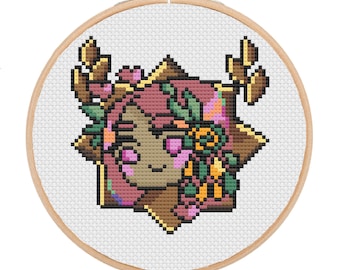 Aphrodite Hades Chibi Trinket Icon SuperGiant Cross-Stitch Pattern (Digital PDF Download)