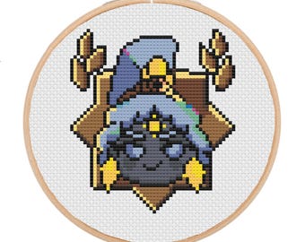 Athena Hades Chibi Trinket Icon SuperGiant Cross-Stitch Pattern (Digital PDF Download)