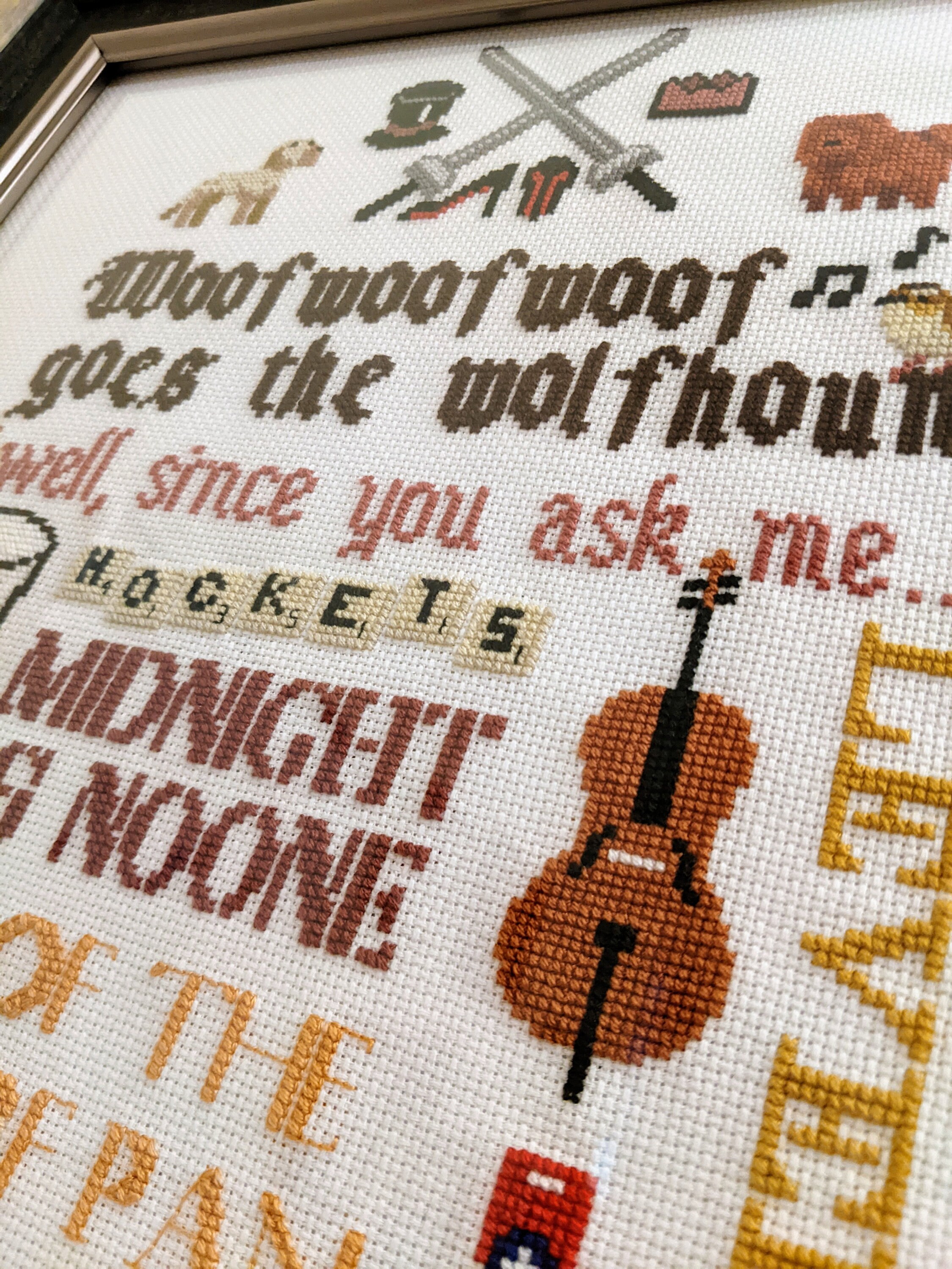 John Finnemore Souvenir Programme Season 9 Sampler Crossstitch Pattern