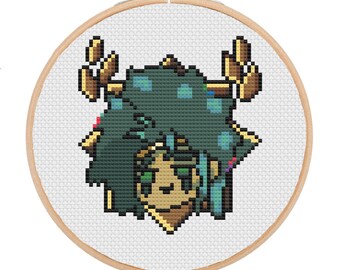 Orpheus Hades Chibi Trinket Icon SuperGiant Cross-Stitch Pattern (Digital PDF Download)