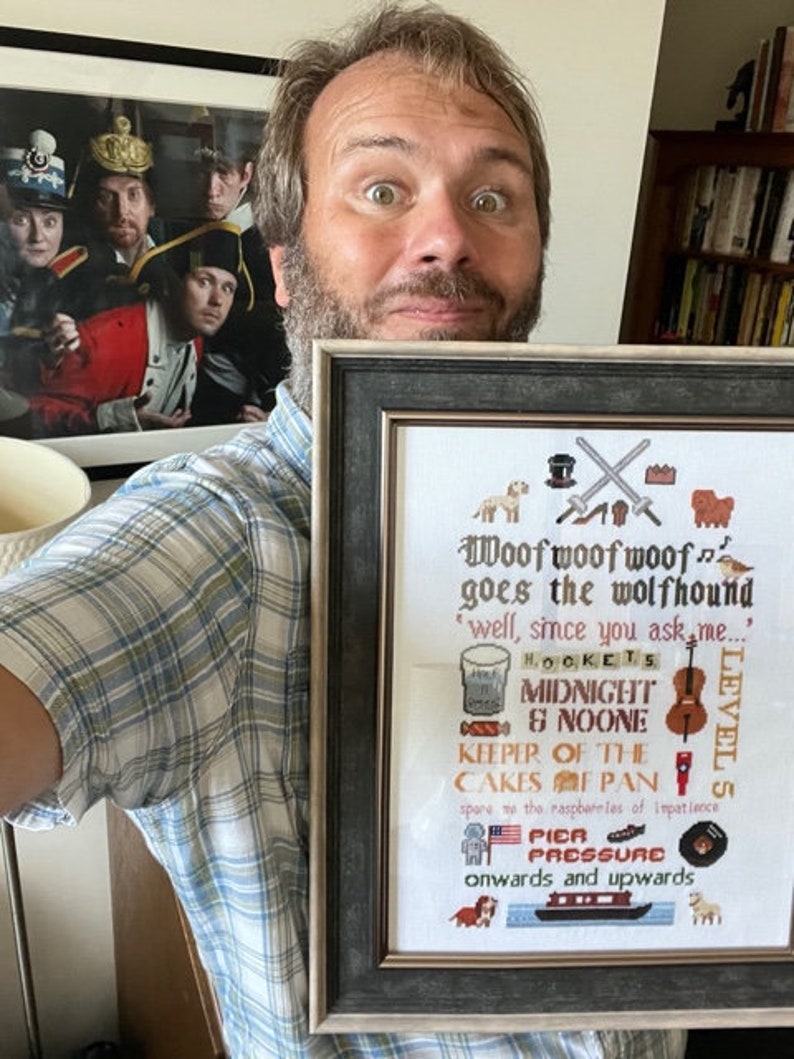 John Finnemore Souvenir Programme Season 9 Sampler Crossstitch Pattern
