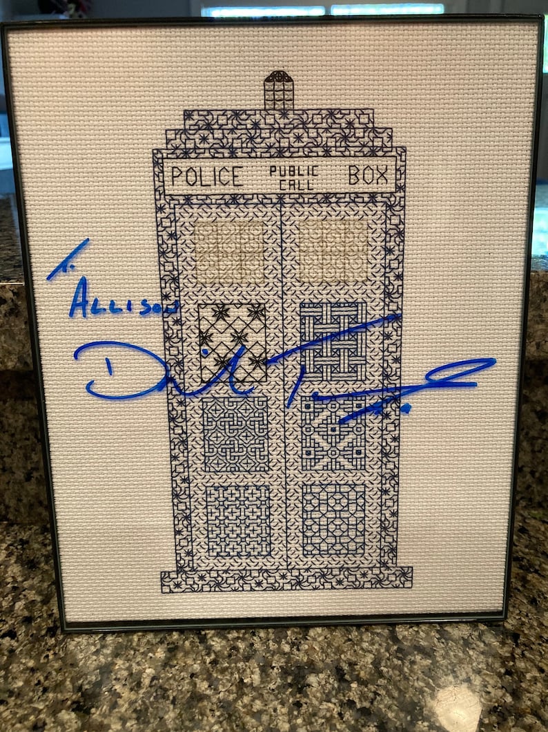 Doctor Who Tardis Blackwork Embroidery Pattern | Instant Digital PDF ...
