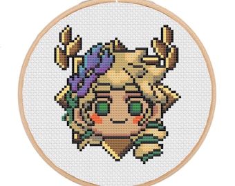 Persephone Hades Chibi Trinket Icon SuperGiant Cross-Stitch Pattern (Digital PDF Download)