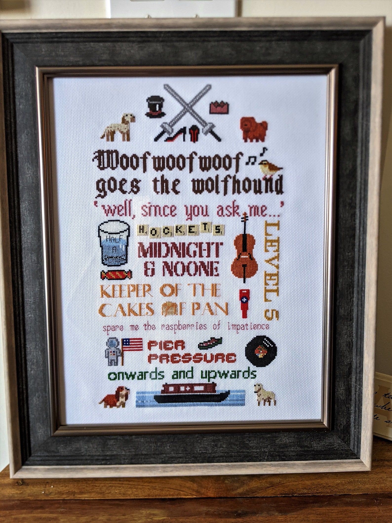 John Finnemore Souvenir Programme Season 9 Sampler Crossstitch Pattern