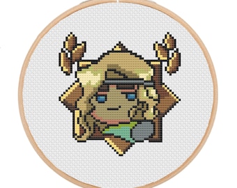 Achilles Hades Chibi Trinket Icon SuperGiant Cross-Stitch Pattern (Digital PDF Download)