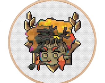 Eurydice Hades Chibi Trinket Icon SuperGiant Cross-Stitch Pattern (Digital PDF Download)