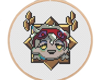 Hypnos Hades Chibi Trinket Icon SuperGiant Cross-Stitch Pattern (Digital PDF Download)