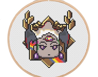 Chaos Hades Chibi Trinket Icon SuperGiant Cross-Stitch Pattern (Digital PDF Download)