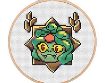 Dusa Hades Chibi Trinket Icon SuperGiant Cross-Stitch Pattern (Digital PDF Download)